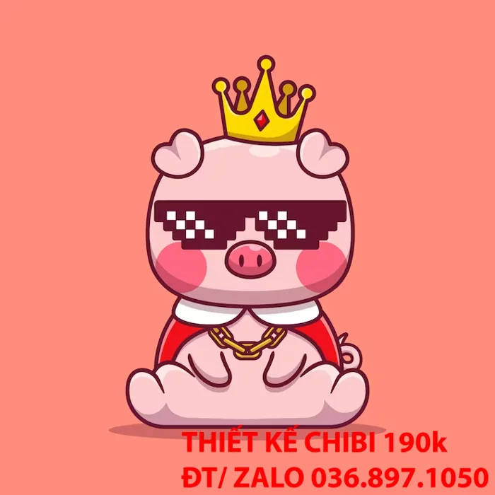 MẪU THIẾT KẾ LOGO CHIBI CON HEO