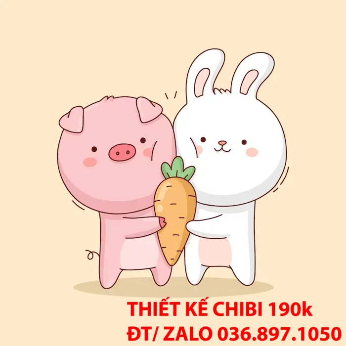 MẪU THIẾT KẾ LOGO CHIBI CON HEO