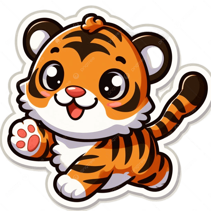 Hình ảnh Nhãn Dán Chơi đùa Với Hổ Chibi PNG , Clipart Hổ, Clipart Nhãn Dán, Con Hổ PNG trong suốt và Vector để tải xuống miễn phí