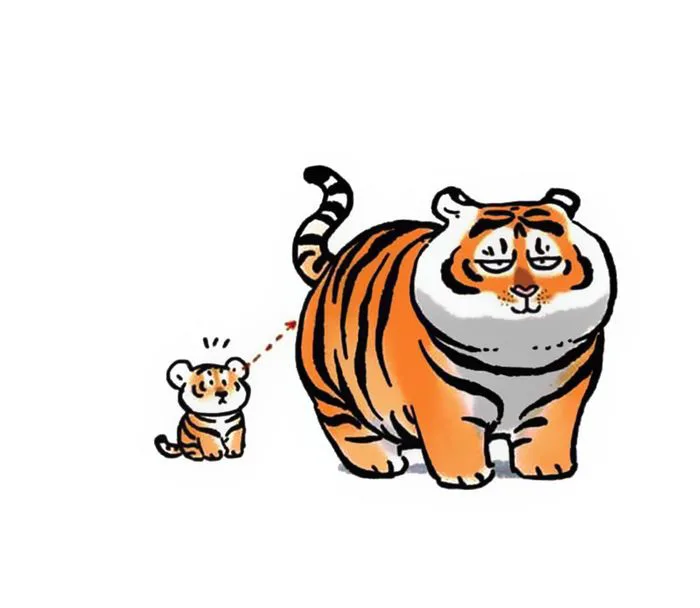 Bức tranh hổ chibi xinh xắn nhất