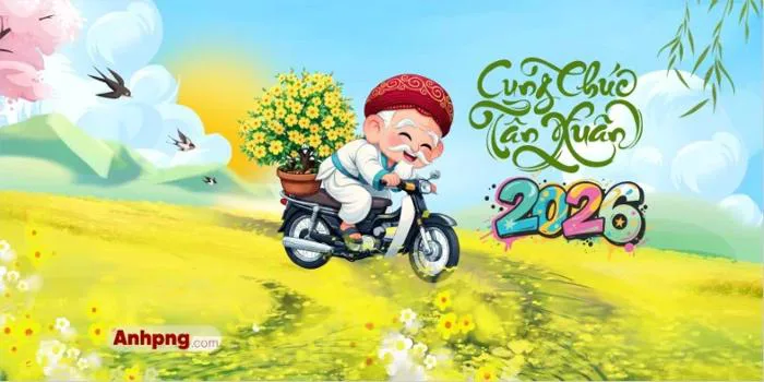 Hình nền Tết 2026 đẹp nhất chibi ông Thọ tông vàng xuân mới - Anhpng.com -  Kho Tài Nguyên Thiết Kế: Ảnh Png, Vector, Corel, Ai, Psd