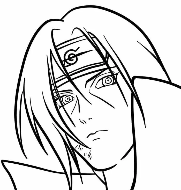 Tô màu Uchiha Itachi Trong Anime - Trang Tô Màu Cho Bé