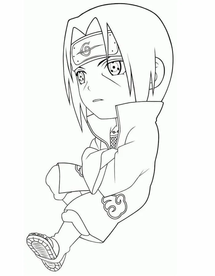 Tô màu Chibi Itachi - Trang Tô Màu Cho Bé