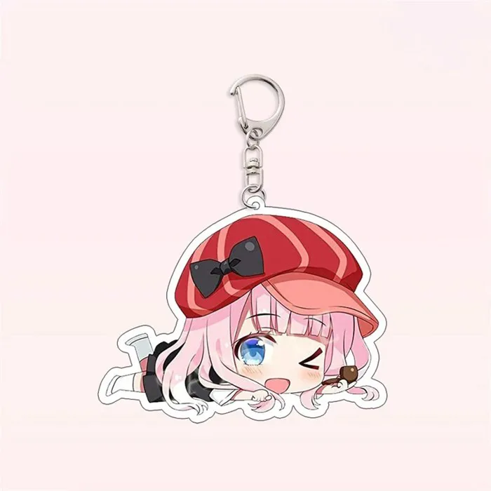 Móc khóa Anime Kaguya-sama Love Is War Cuộc Chiến Tỏ Tình Mica Acrylic  Chibi Kaguya Shinomiya Chika Fujiwara cao cấp