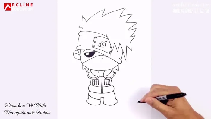 Hướng dẫn vẽ Chibi Hatake Kakashi cho người mới bắt đầu - Trung tâm hội họa  Arcline Học vẽ Chibi