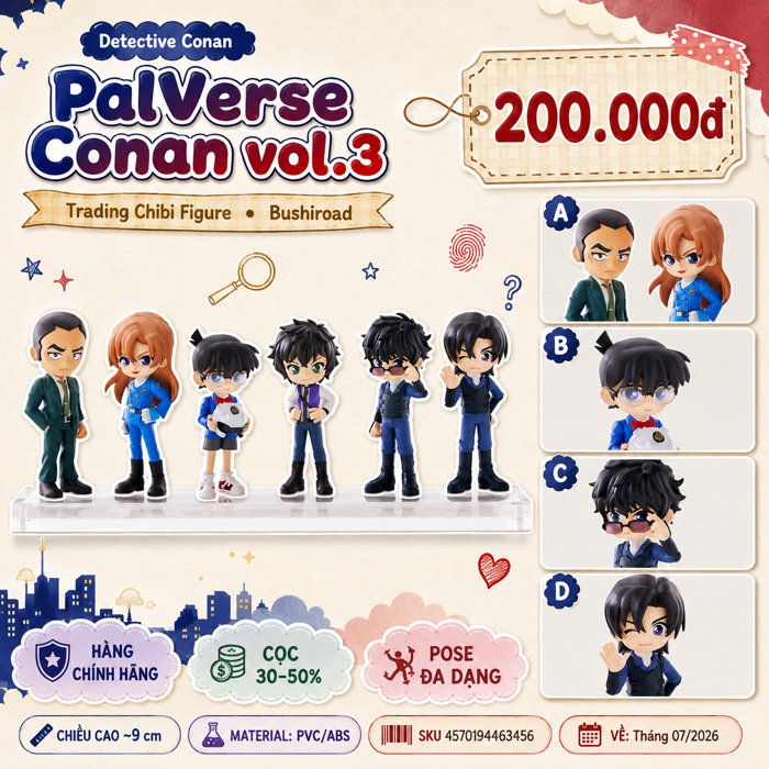 Mô hình chibi PalVerse Thám tử lừng danh Conan vol.3 - Neko Chin Shop - Mô  Hình, Phụ Kiện, Thẻ Bài Anime Chính Hãng