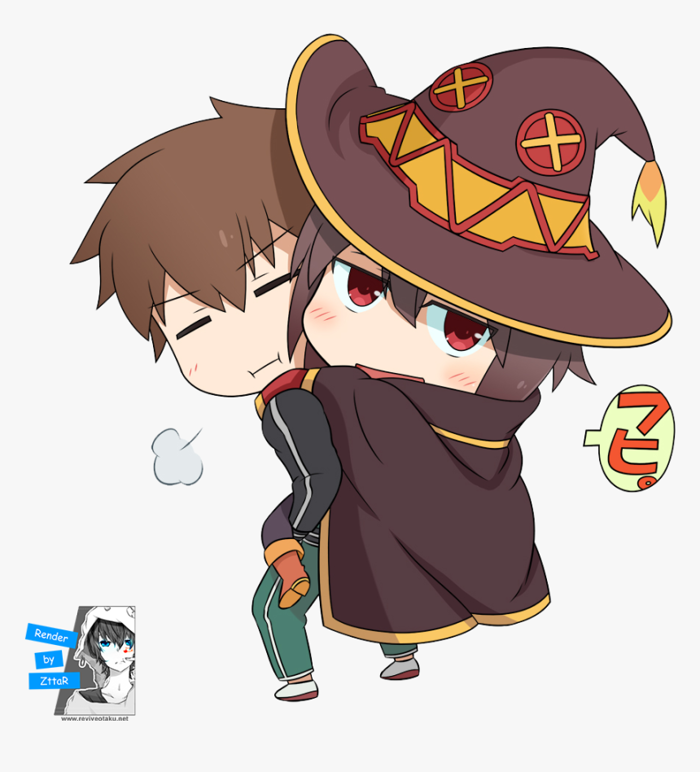 Render Satou Kazuma & Megumin Chibi, HD Png Download - kindpng