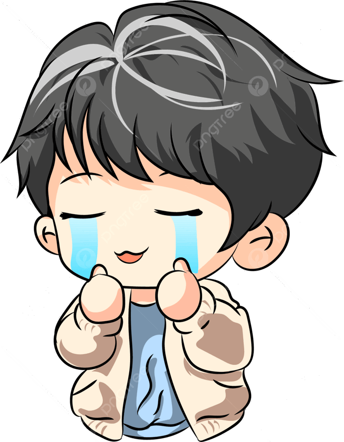 Hình ảnh Vector Cao Cấp L Vẽ Chibi Hàn Quốc Siip Emot Khóc Cậu Bé Dễ Thương Expresi PNG , Hoạt Hình, Tiếng Hàn, Chibi PNG và Vector với nền trong suốt