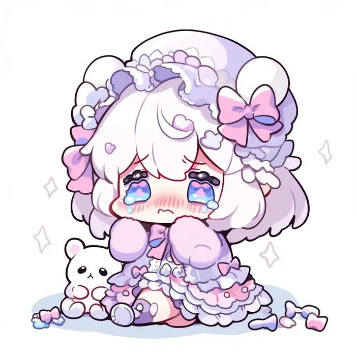 99+ ảnh chibi buồn aesthetic pastel dùng avatar instagram