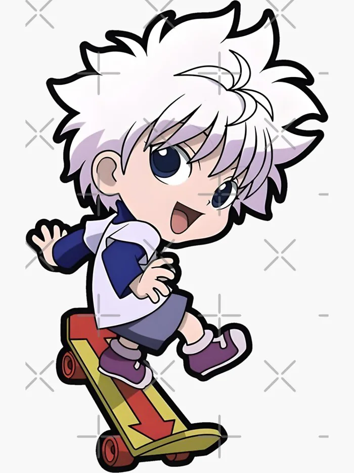 Killua Chibi Stickers for Sale | Redbubble