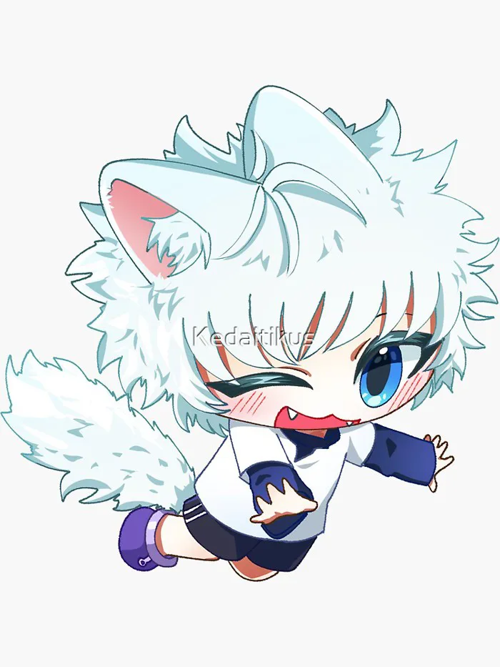 Killua Chibi Stickers for Sale | Redbubble
