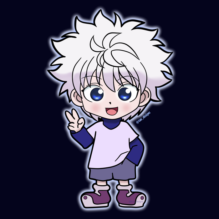 vừa xem xong Hunter x Hunter, nên quyết định làm lại một bản vẽ. lần này là  nhân vật chibi của Killua ⚡ : r/HunterXHunter