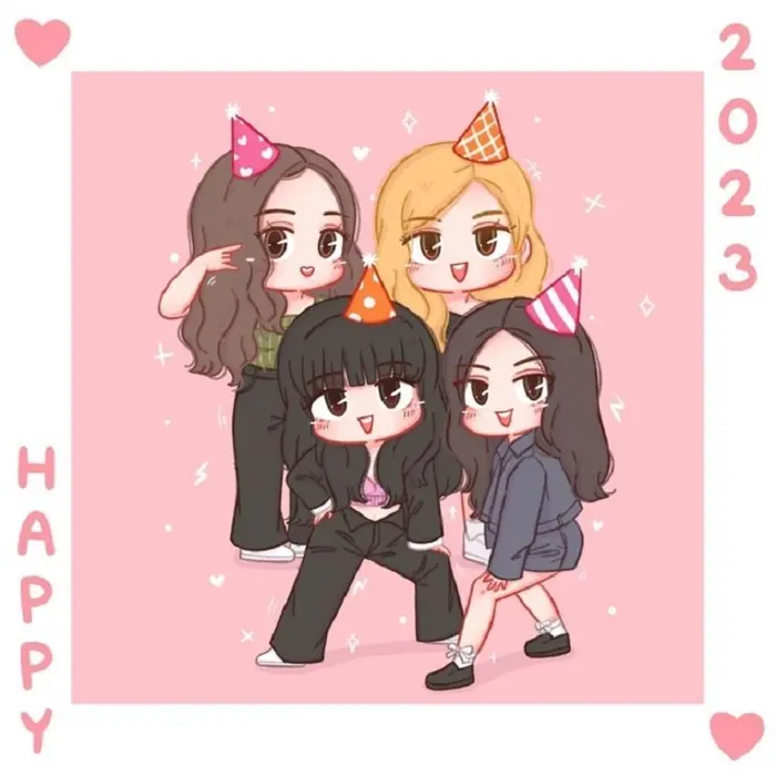 Ngắm trọn bộ hình blackpink cute chibi siêu đáng yêu