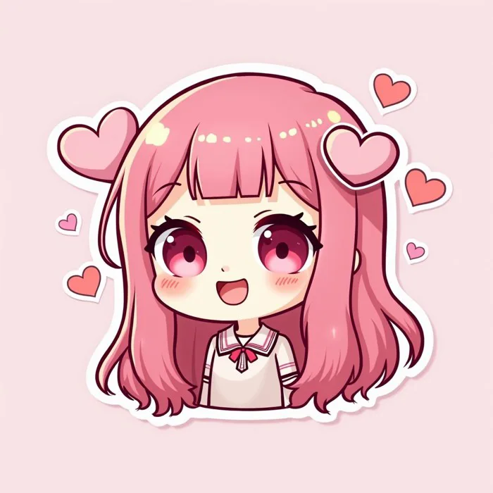 chibi Rose Blackpink kpop sticker | Stable Diffusion Trực tuyến