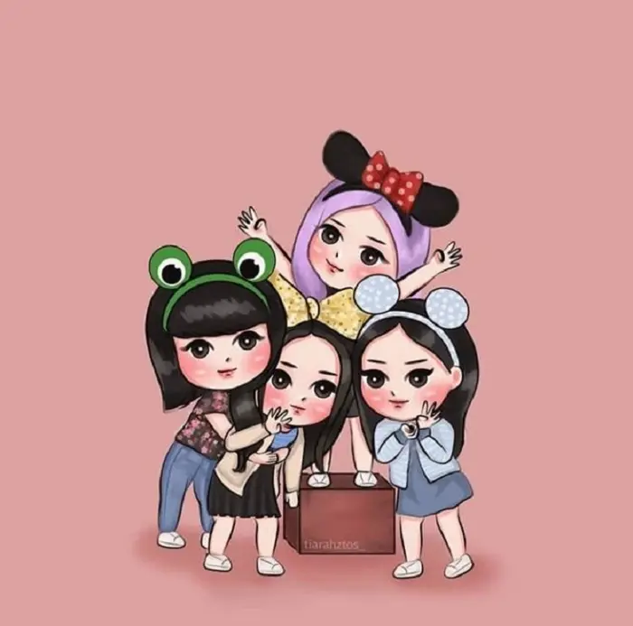 Ngắm trọn bộ hình blackpink cute chibi siêu đáng yêu