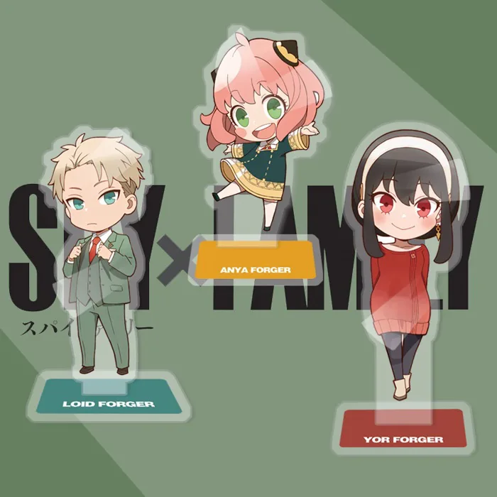 (Mini) Mô hình Standee Spy x Family Gia đình điệp viên anime chibi tượng  mica trang trí trưng bày góc học tập