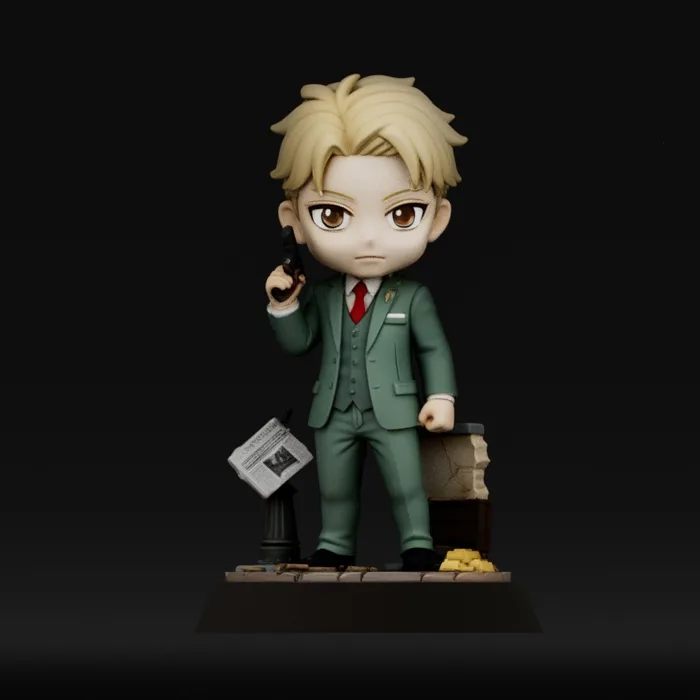 🕵️ Loid Forger Chibi STL – Spy × Family 3D・ STL File for 3D printing・Cults
