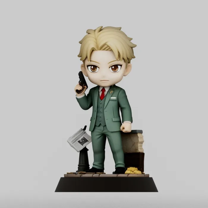 🕵️ Loid Forger Chibi STL – Spy × Family 3D・ STL File for 3D printing・Cults