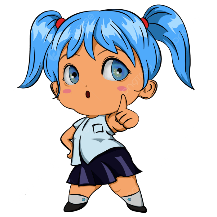 Hình ảnh Nữ Sinh Chibi Dễ Thương Với Mái Tóc Xanh đưa Ra Lời Khuyên PNG ,  Clip Nghệ Thuật Tóc, Clipart Màu Xanh, Clipart Trường Học PNG miễn phí tải  tập