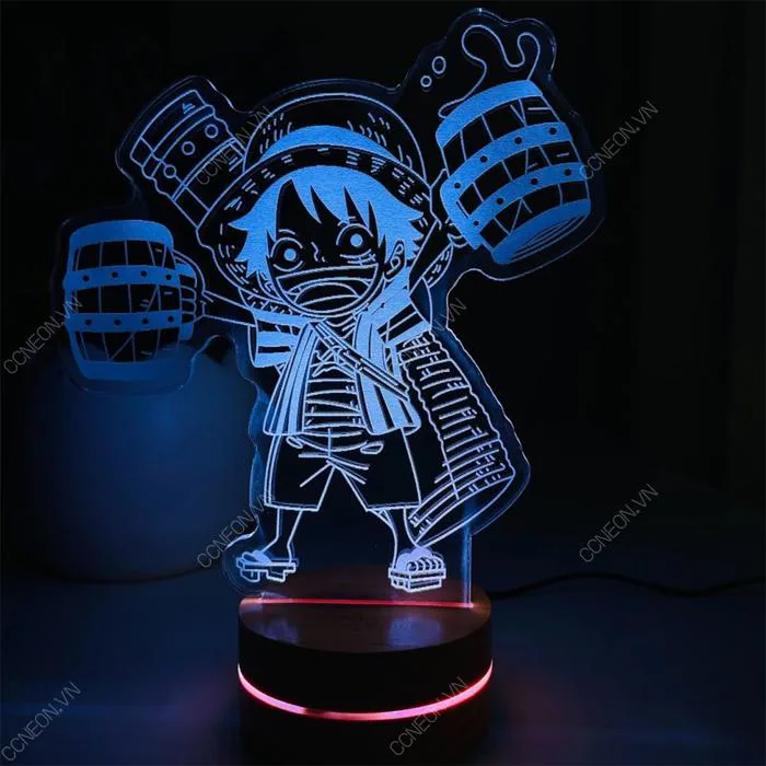 Đèn Led 3D Chibi Luffy - Onepiece - Led 16 Màu Hình Nhân Vật Hoạt Hình, Đèn  Ngủ Led 3d, Cảm Ứng , Điều Khiển Từ Xa