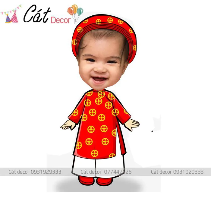 Chibi áo dài - Cát Decor Trang trí Đà Nẵng