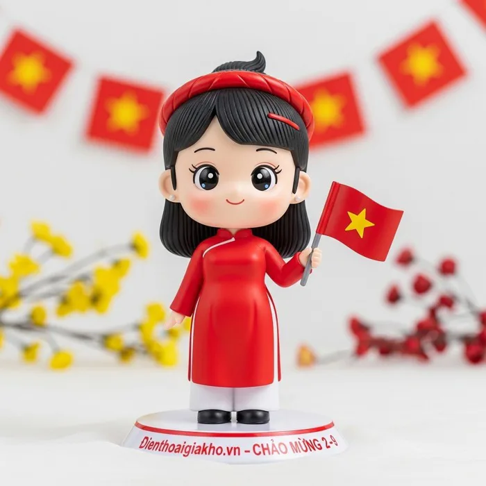 Prompt mô hình chibi chào mừng Quốc khánh 2/9 Việt Nam