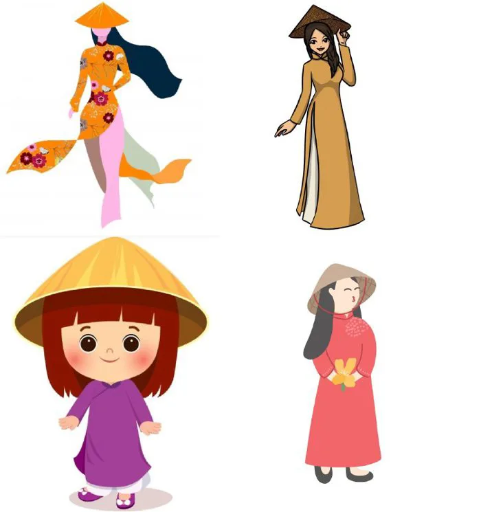 Download free áo dài vector truyền thống Việt Nam đẹp mới nhất file SVG,  AI, JPG, PDF, EPS, PNG, CDR