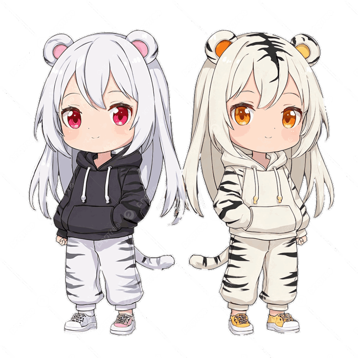 Hình ảnh Chibi Hổ Tóc Trắng Và Cô Gái Gấu Mặc áo Hoodie Với Nền 3d Và 2d  PNG , Clipart áo Hoodie, Clipart áo Nỉ Trống, Clipart được Bó Lại PNG