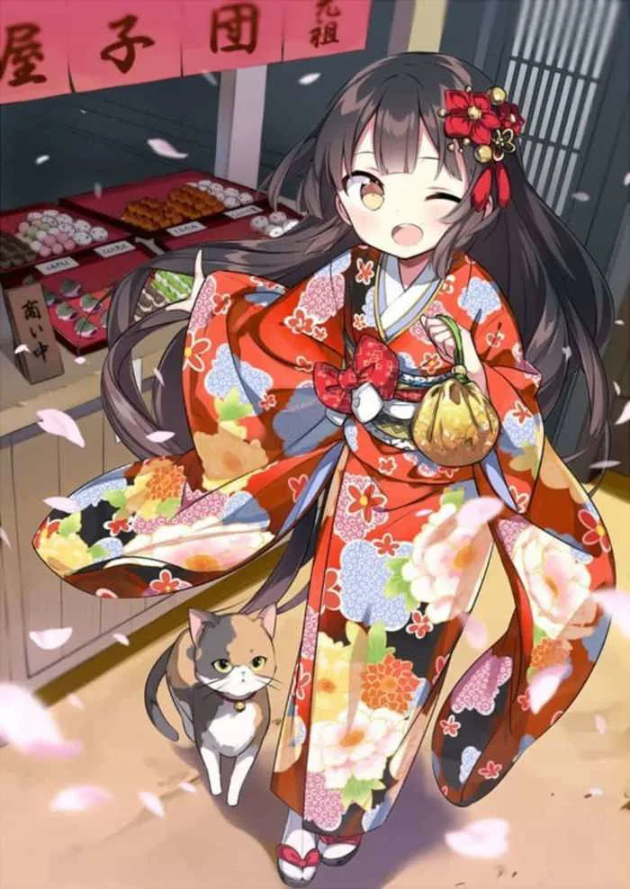 Ảnh Anime Mặc Kimono Ngắn Hiếm [107+ Hình Mặc Kimono Đẹp Nhất]