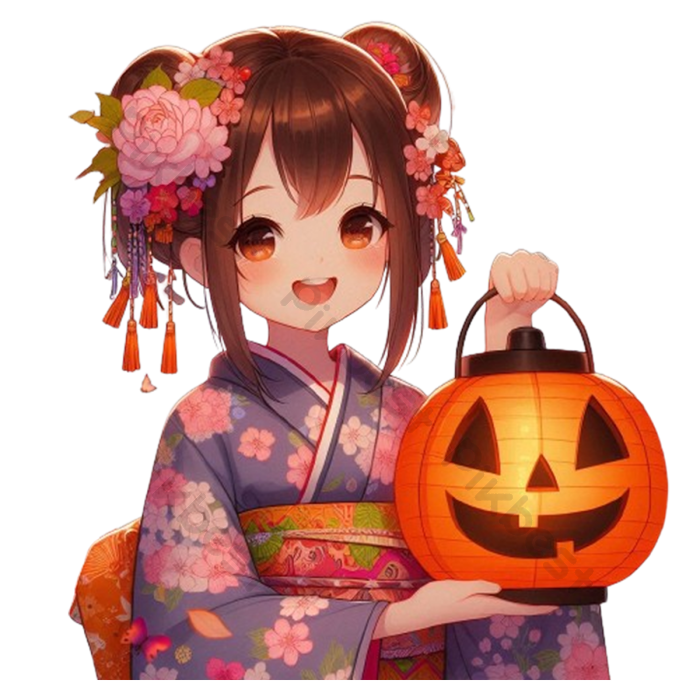 Tải miễn phí Cô Gái Anime Mặc Kimono Với Hình ảnh Halloween Công cụ đồ họa  | PSD chuyên nghiệp - Pikbest