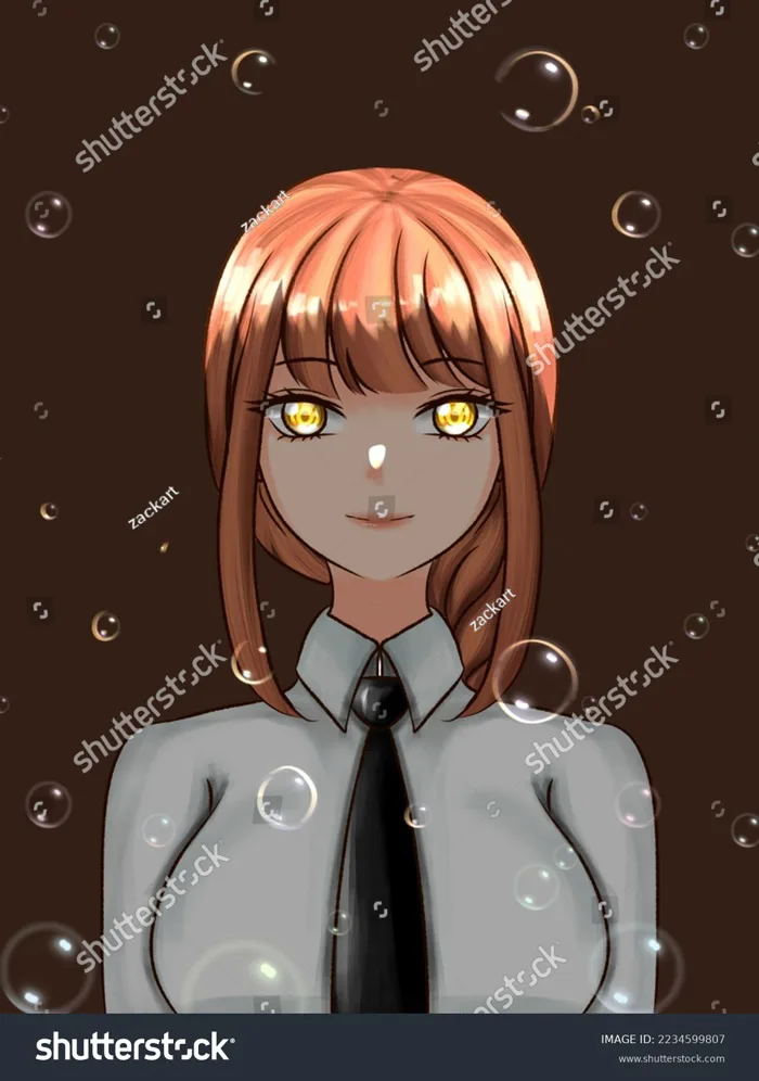 Image Makima Anime Chainsaw Man: Hình minh họa có sẵn 2234599807 |  Shutterstock