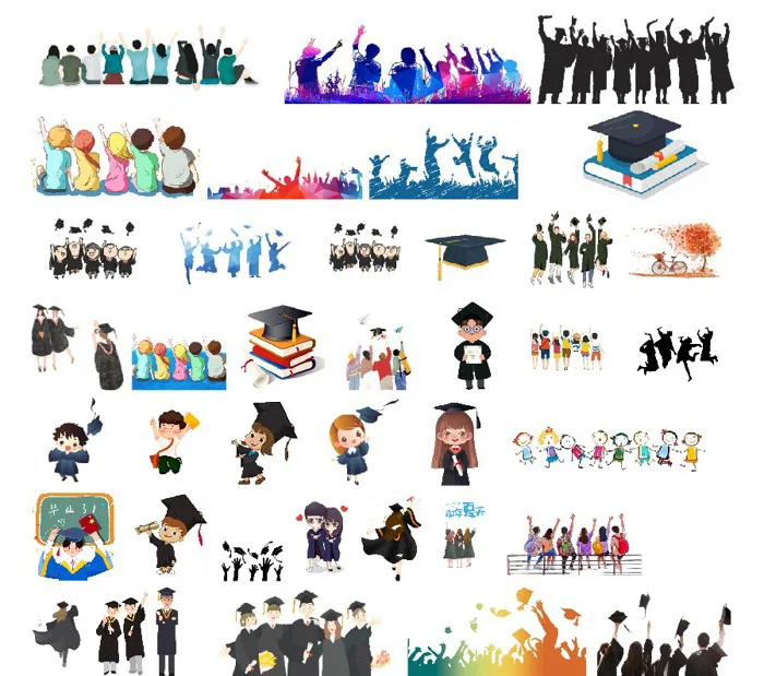 100 Vector hình ảnh chibi tốt nghiệp cho mầm non - Pdcorel.com