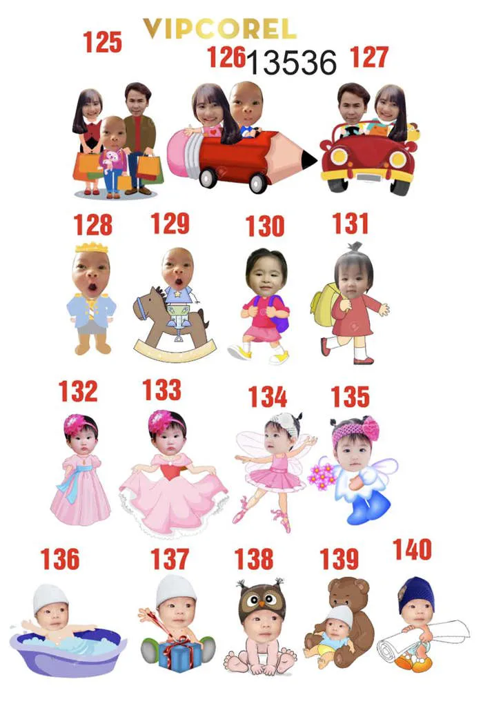 Chibi ghép ảnh các bé đẹp chúc mừng sinh nhật | VIPcorel.com - Thư viện mẫu  thiết kế đồ họa CorelDRAW (CDR).