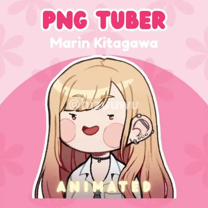 Animated Chibi Marin Kitagawa PNG Tuber | Streaming Avatar (Veadomini File)