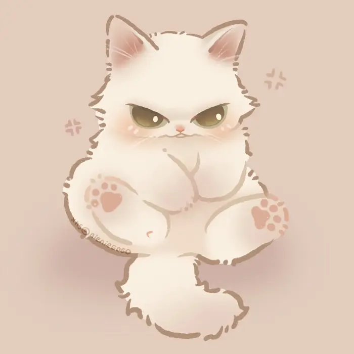 Top những ảnh mèo cute chibi đáng yêu không thể cưỡng
