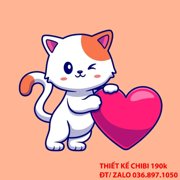 MẪU THIẾT KẾ LOGO CHIBI CON MÈO