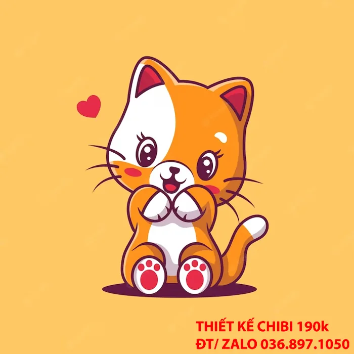 MẪU THIẾT KẾ LOGO CHIBI CON MÈO
