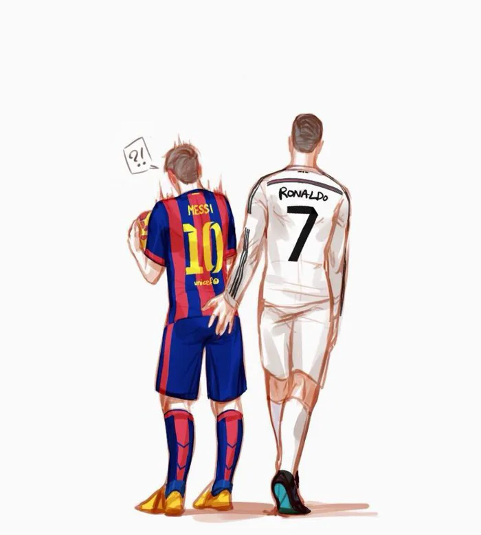 Cư dân mạng phát cuồng vì bộ tranh vẽ Messi tình tứ với CR7