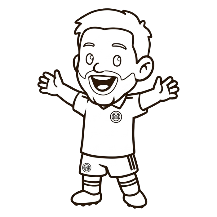 12 tranh tô màu Messi Chibi - Hình Vẽ Có Thể In Được