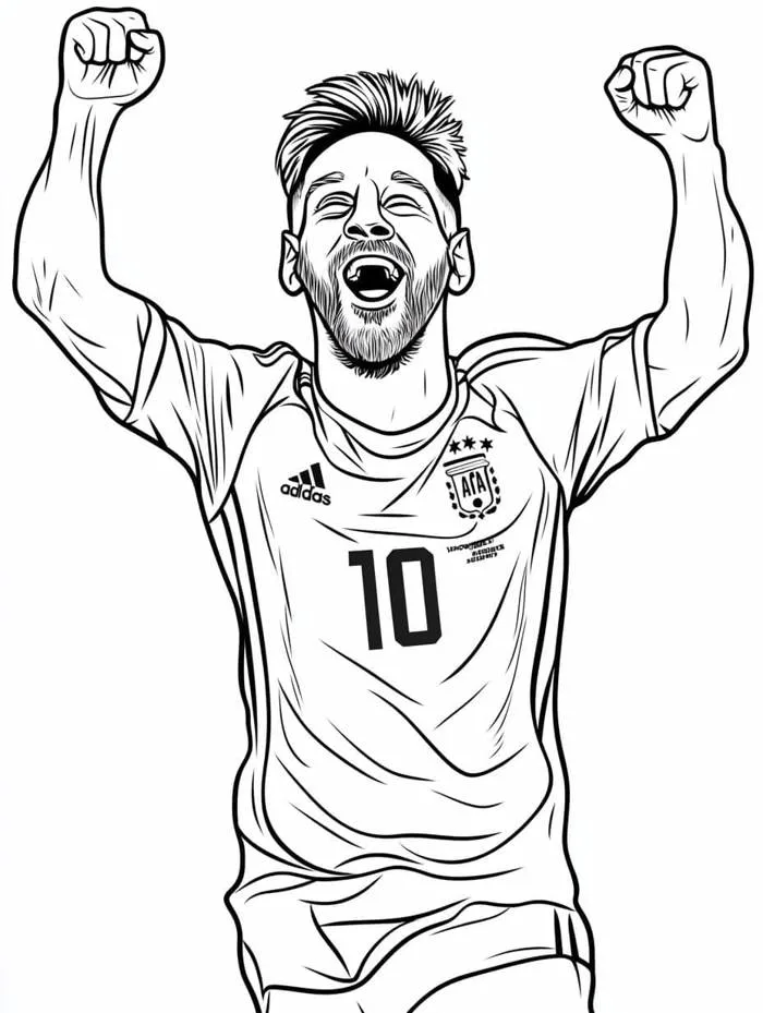 Tô Màu Messi - Tranh Tô Màu Cho Bé