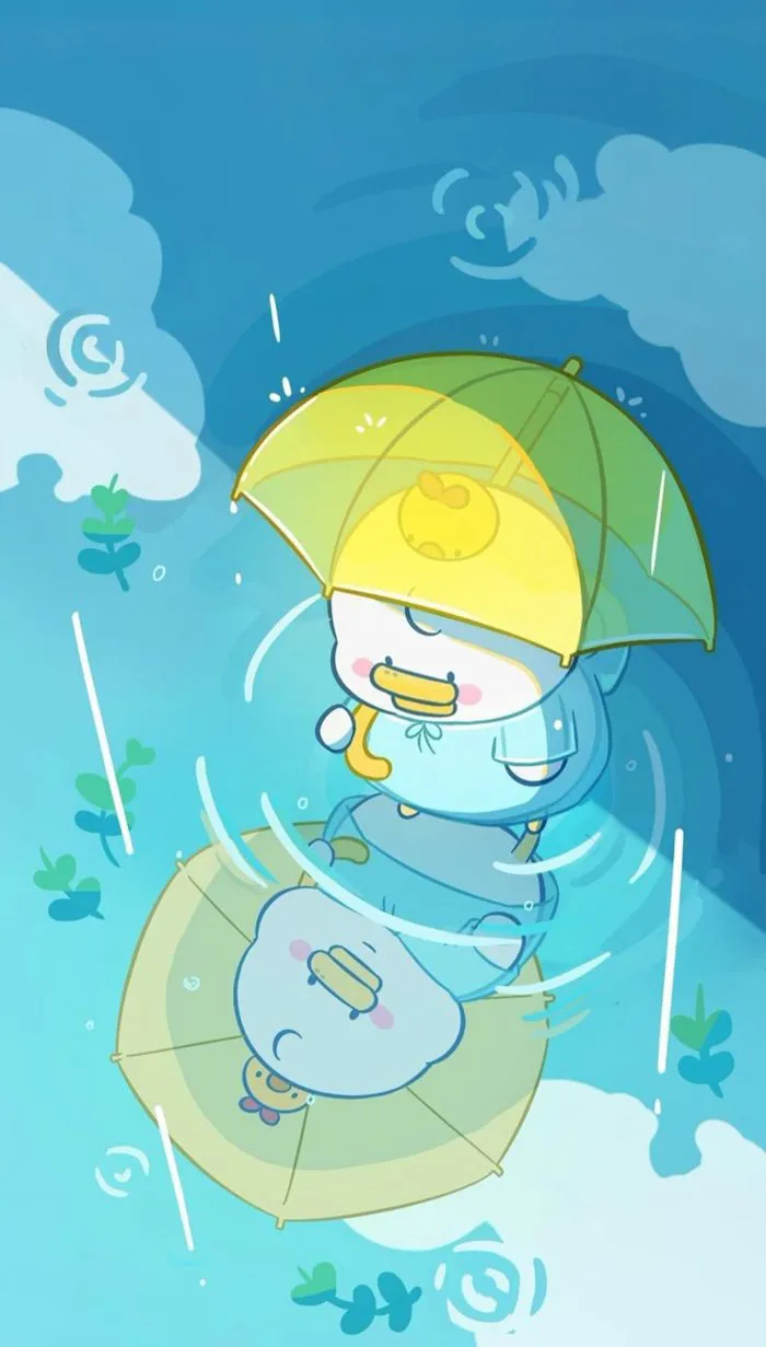 Tải ngay hình nền con vịt chibi cute siêu dễ thương miễn phí