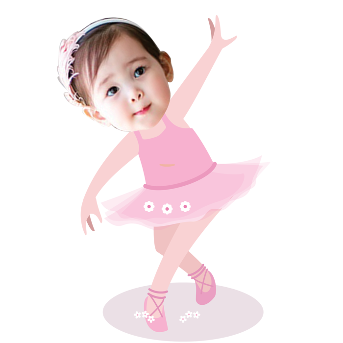 Chibi bé múa ballet - mẫu 1 – Glowstore