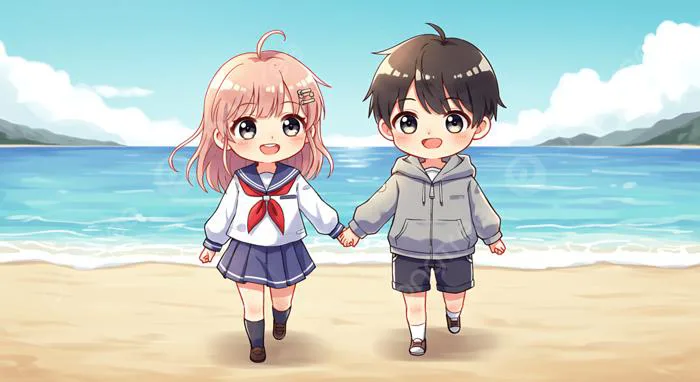 Hình nền Nền Anime Cặp đôi Dễ Thương Minh Họa Mùa Hè, Phim Hoạt Hình, Cặp  đôi, Bờ Biển Background Vector để tải xuống miễn phí - Pngtree