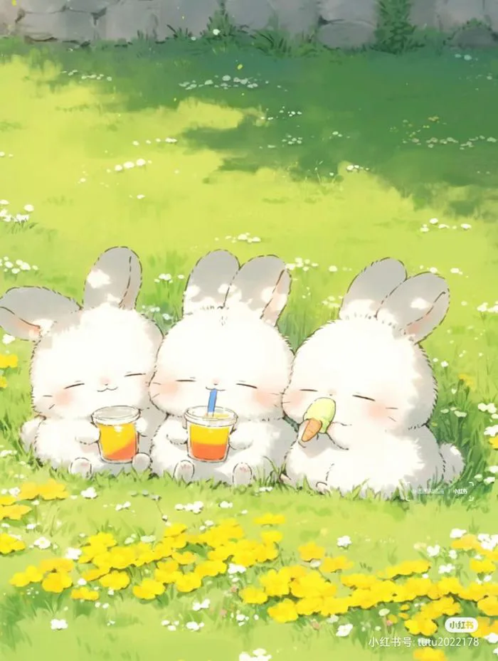 Top hình ảnh thỏ chibi cute làm avatar và ảnh nền cực xinh