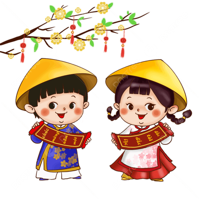 Hình ảnh Nhân Vật Lễ Hội Mùa Xuân Việt Nam Phong Cách Hoạt Hình Trẻ Em Dễ  Thương Bé Trai Bé Gái Cầm Câu đối Mừng Năm Mới PNG , Lễ Hội