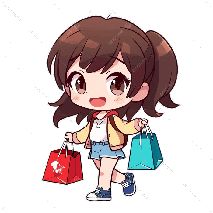 Hình ảnh Nhân Vật Chibi đi Mua Sắm PNG , Nhân Vật Chibi, Chibi Dễ Thương,  Tính Cách PNG trong suốt và Vector để tải xuống miễn phí