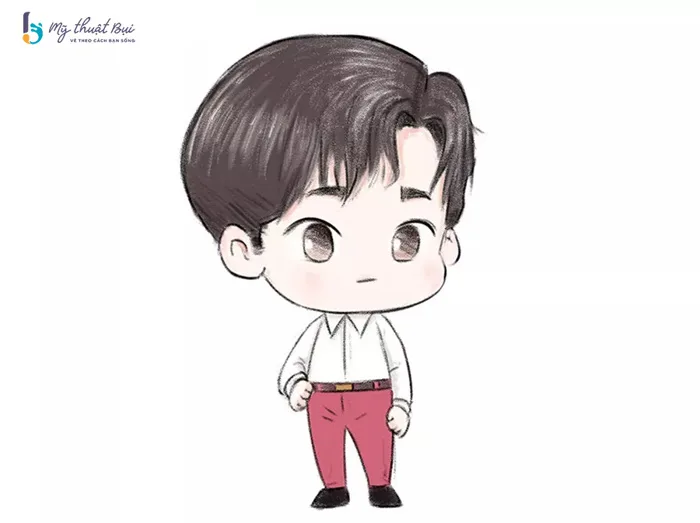Hướng dẫn vẽ chibi nam dễ thương cute chỉ với 5 bước; +300 mẫu vẽ đẹp - Mỹ  Thuật Bụi
