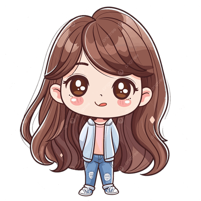 Hình ảnh Cô Gái Xinh đẹp Dễ Thương Vui Vẻ Kawaii Chibi Linh Vật Nhân Vật Hoạt Hình PNG , Con Gái, Nữ Giới, Nữ Doanh Nhân PNG trong suốt và Vector