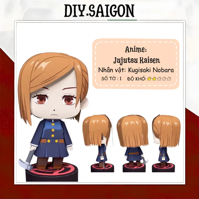 [Jujutsu Kaisen] - Mô hình giấy Anime Chibi Kugisaki Nobara
