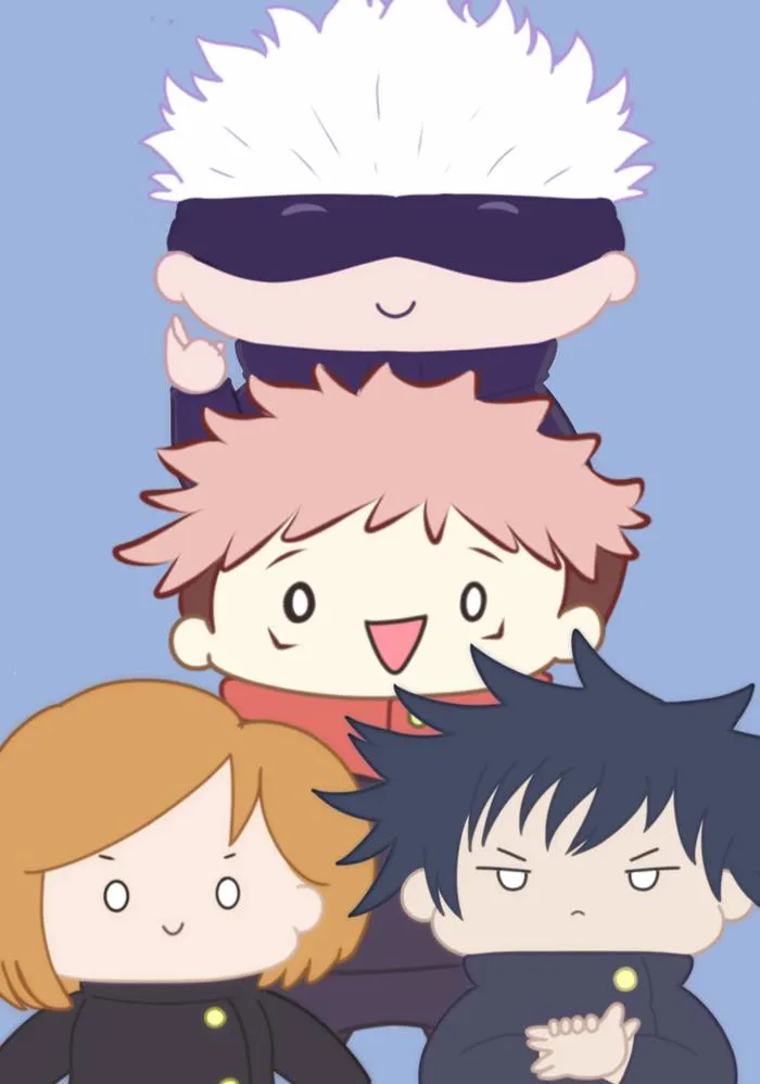 Yuuji, Megumi, Nobara và Gojo phiên bản chibi ^w^ : r/JuJutsuKaisen